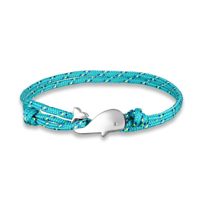 Navy style Camping Parachute cord Whale Tail Anchor Bracelet