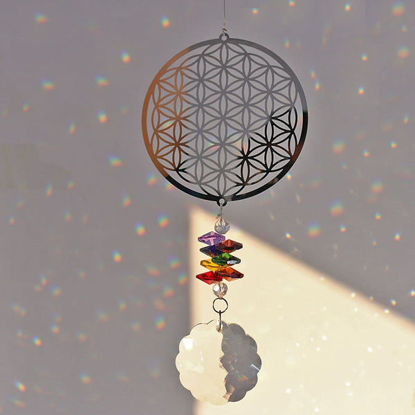 Crystal Flower of Life Suncatcher