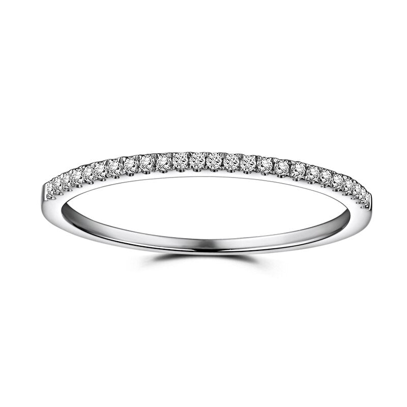 925 Sterling silver Micro Pave AAAAA Zircon cz Wedding  Rings