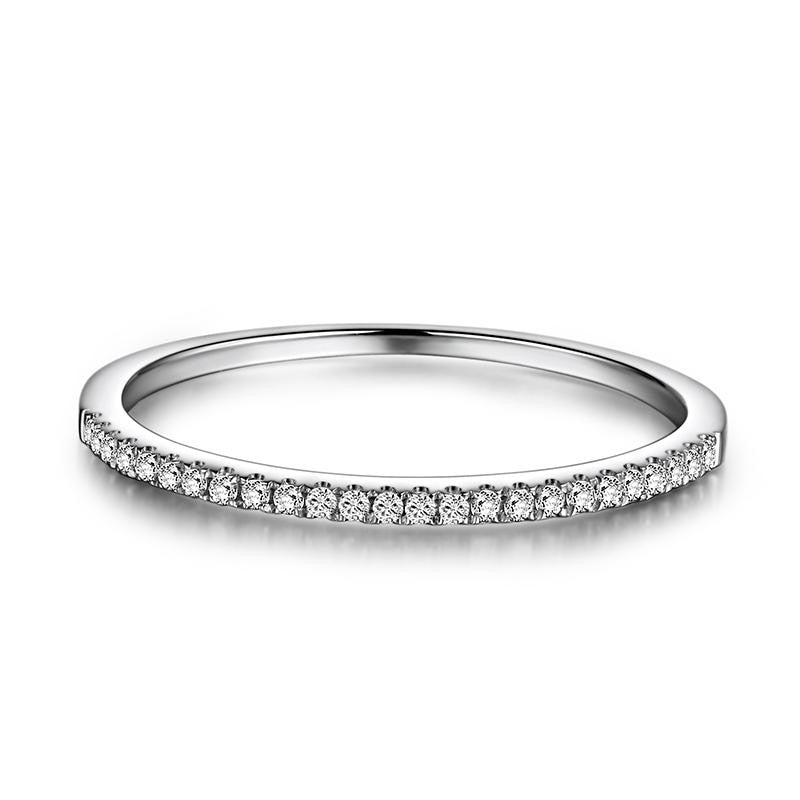 925 Sterling silver Micro Pave AAAAA Zircon cz Wedding  Rings