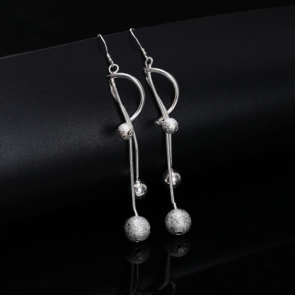 New silver color earrings
