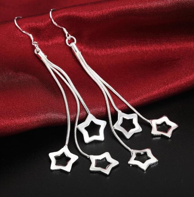 New silver color earrings
