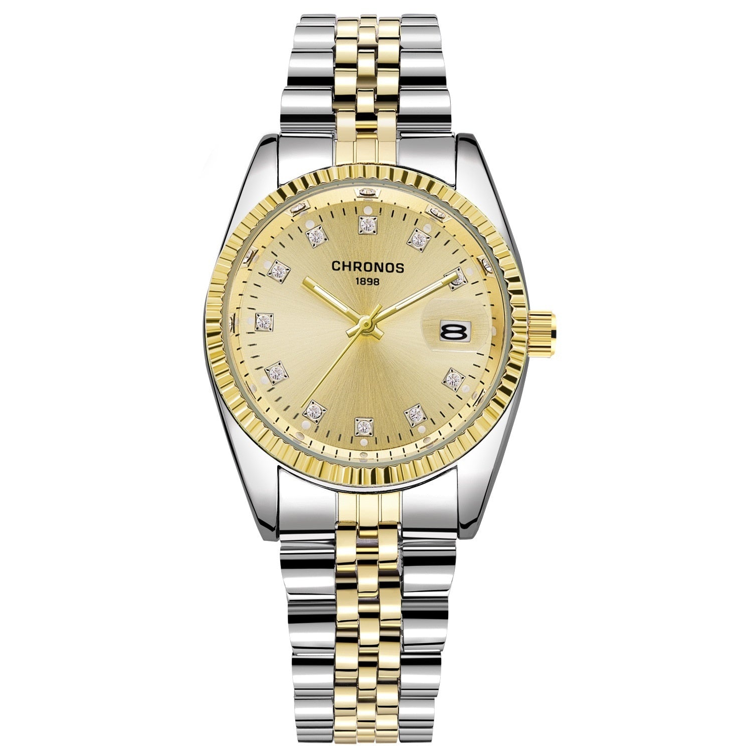 Luxury Gold  Couple Watch Diamond Women's Watch
