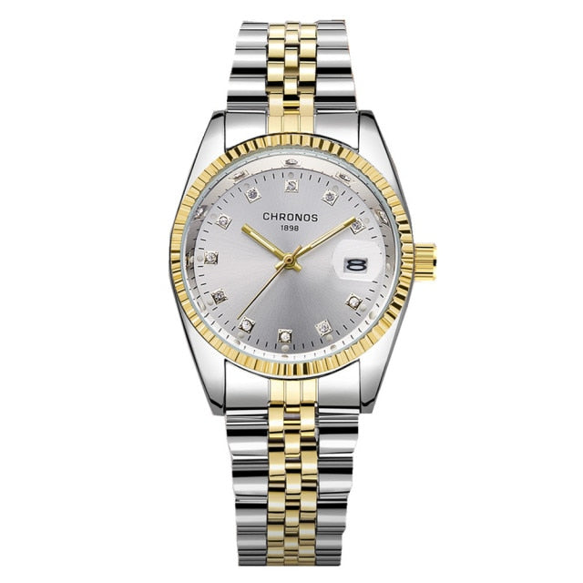 Luxury Gold  Couple Watch Diamond Women's Watch