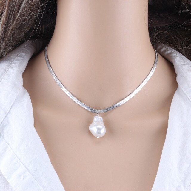 New Fashion Gold Multi Layer Chains Imitation Pearl Jewelry Sets