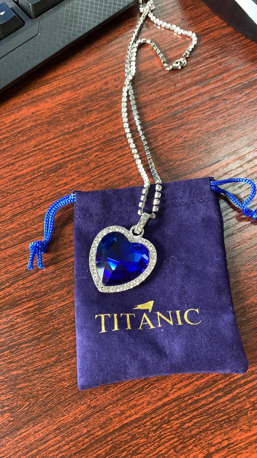 Titanic Heart of Ocean blue heart love forever pendant