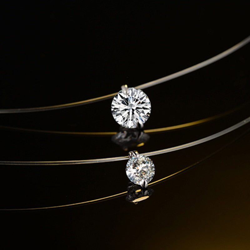 Invisible Fish Line Crystal Necklace Pendants
