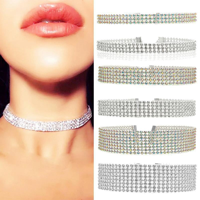 Crystal Rhinestone Choker Necklace