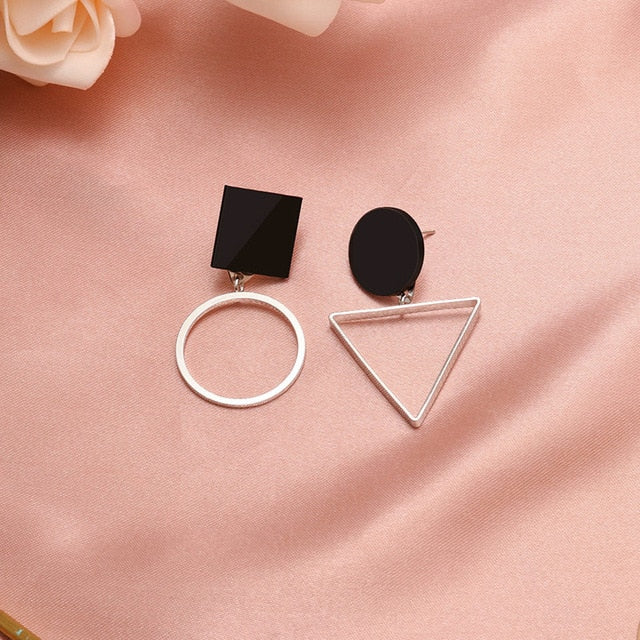 New Fashion Round Dangle Drop Korean Earrings For Women