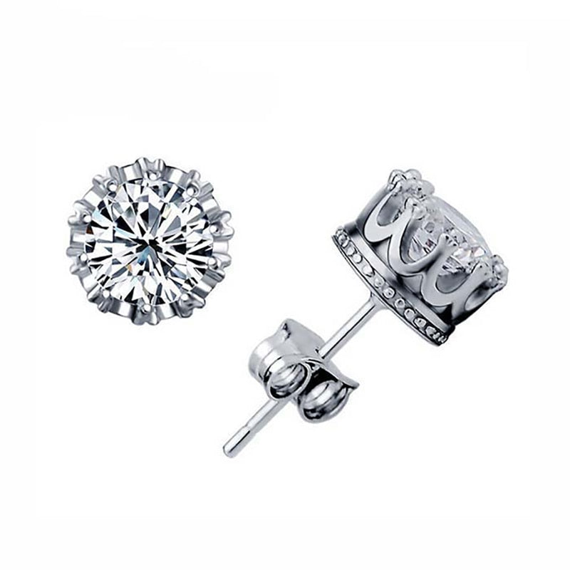 Women Classic Shining Zircon Small Stud Earrings