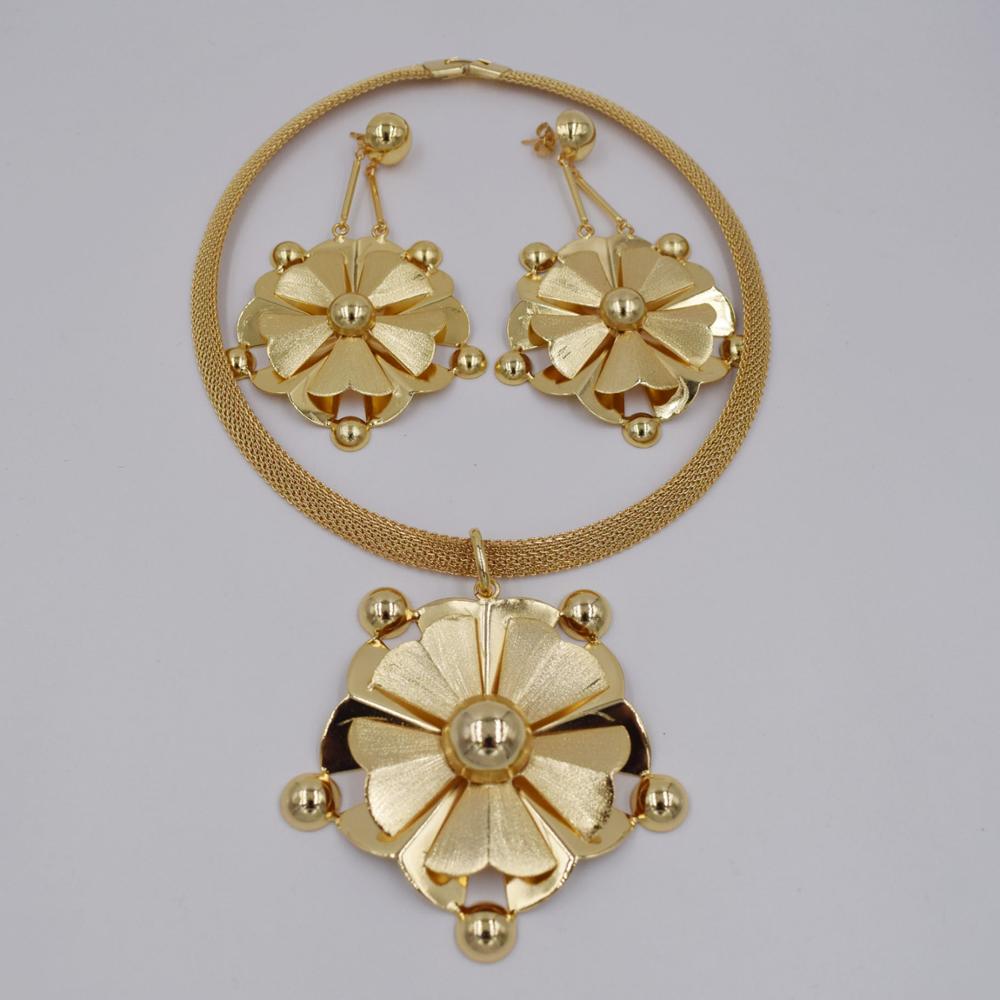 High Quality Dubai 3color Gold color Jewelry Set
