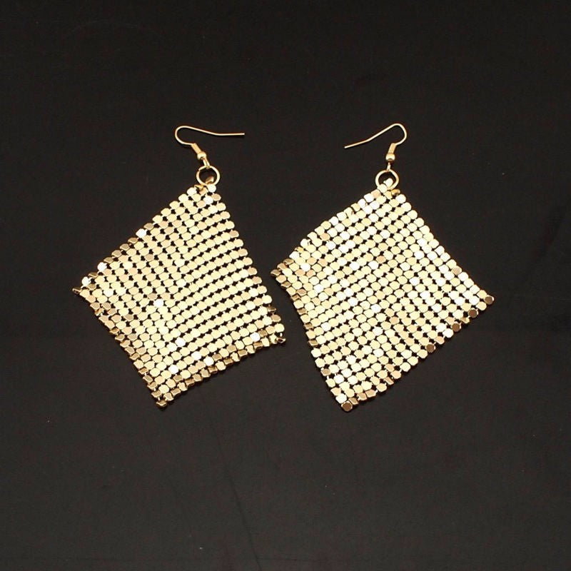Shining Rhinestone Metal Slice Bib  Jewelry Sets