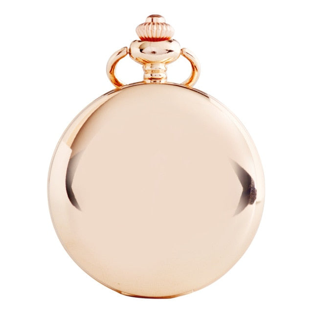 Personalized Retro Smooth Men Black Pocket Watch