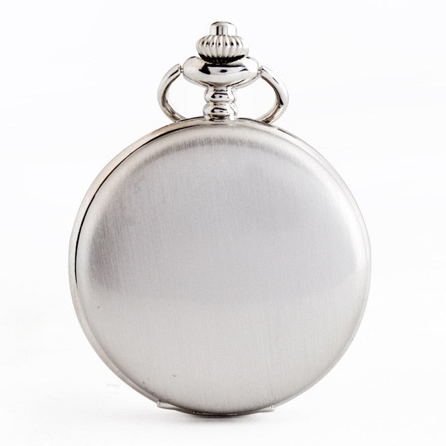 Personalized Retro Smooth Men Black Pocket Watch