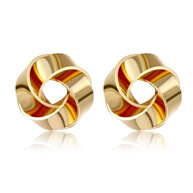 Gold Silver Color Alloy Drop Earrings