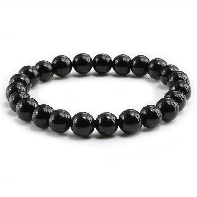 Natural Stone Lava Matte Hematite Beads Bracelet