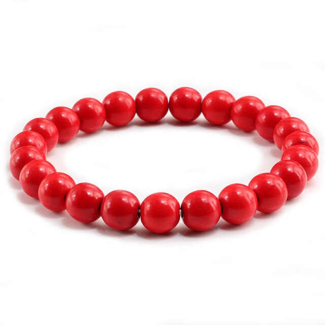 Natural Stone Lava Matte Hematite Beads Bracelet