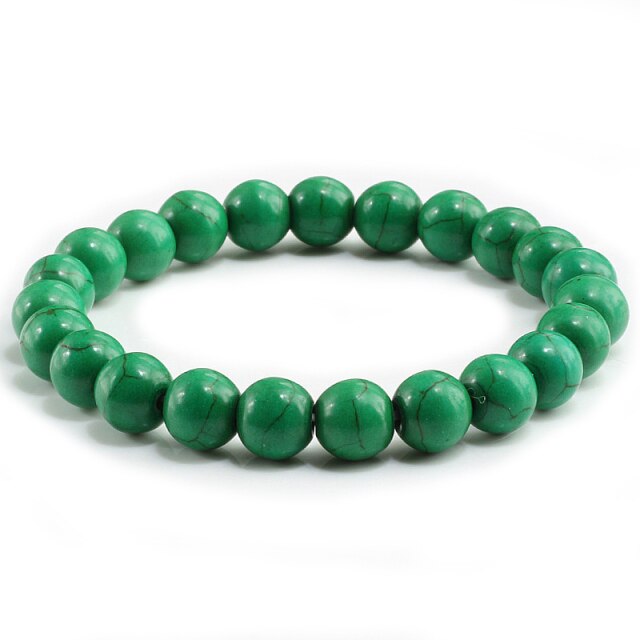 Natural Stone Lava Matte Hematite Beads Bracelet