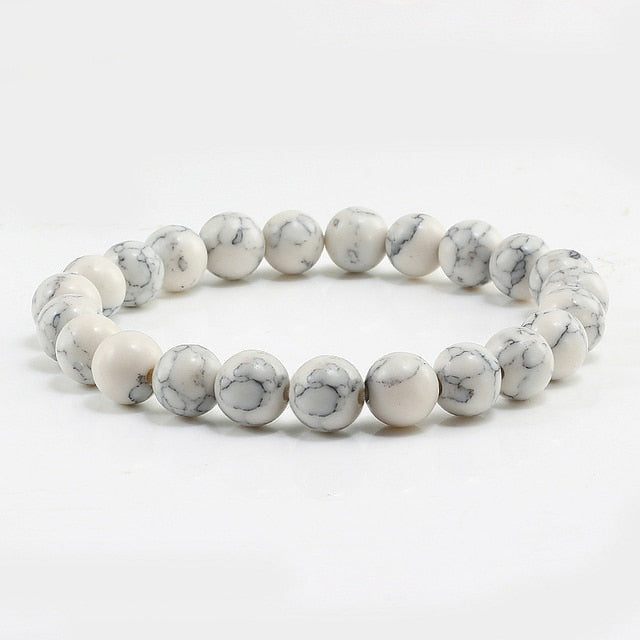 Natural Stone Lava Matte Hematite Beads Bracelet