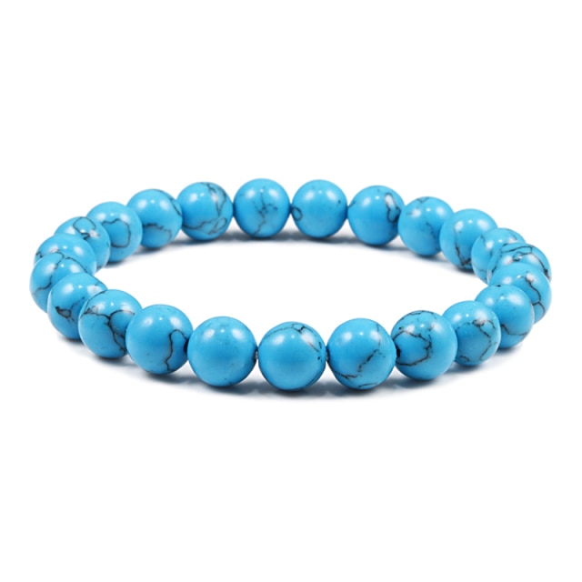 Natural Stone Lava Matte Hematite Beads Bracelet