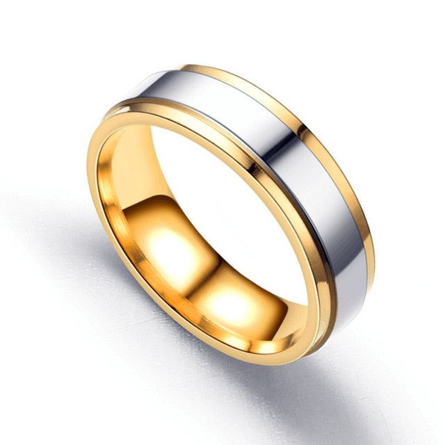 Stainless steel Wedding Ring Simple Design Couple Alliance Ring