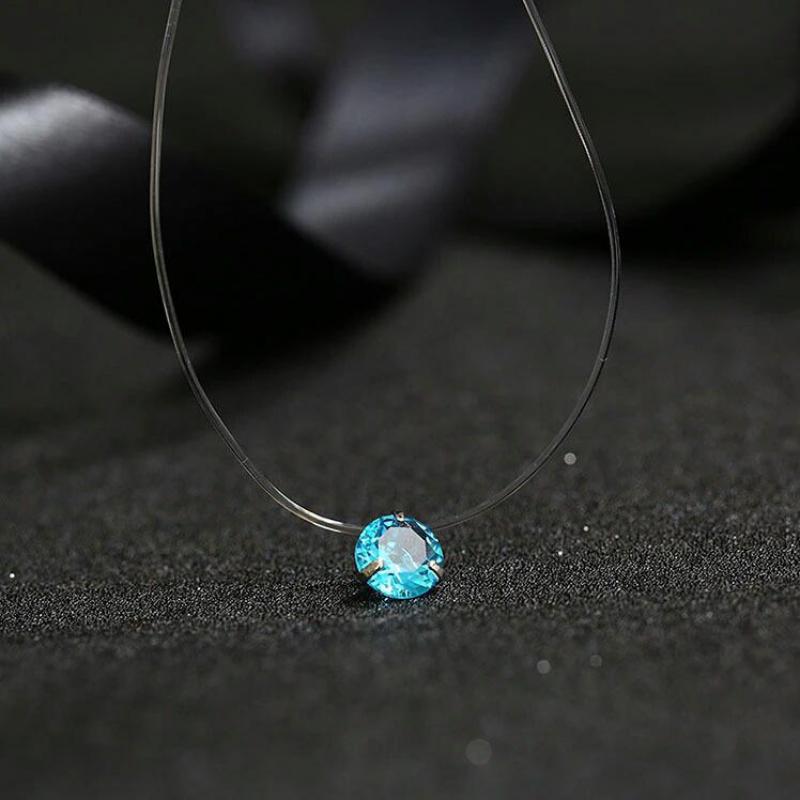 Fashion Shiny Crystal Necklace Zircon Pendant