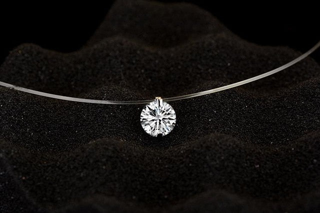 Fashion Shiny Crystal Necklace Zircon Pendant