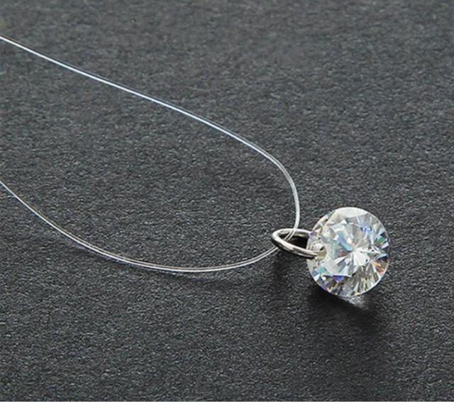 Fashion Shiny Crystal Necklace Zircon Pendant