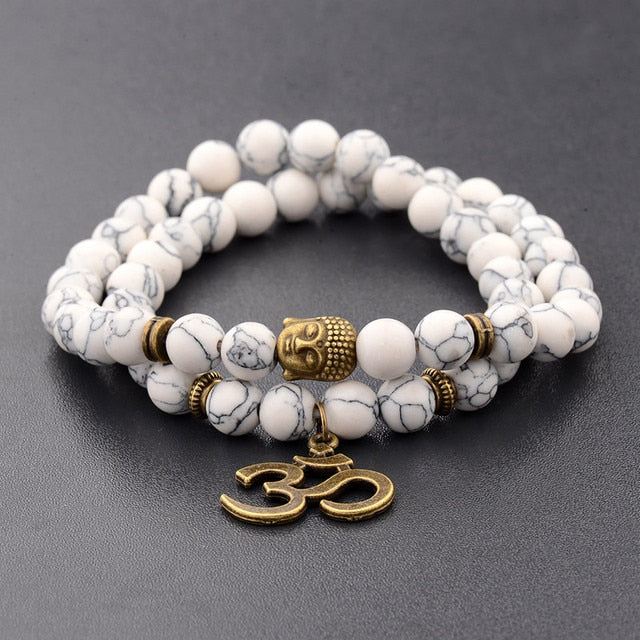Retro Buddha Bead   Men Black Natural Stone Chakra Bracelets