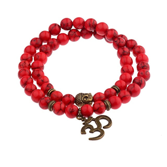Retro Buddha Bead   Men Black Natural Stone Chakra Bracelets