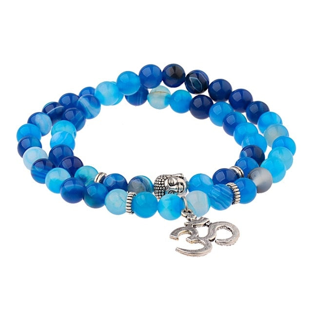Retro Buddha Bead   Men Black Natural Stone Chakra Bracelets