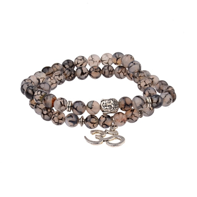 Retro Buddha Bead   Men Black Natural Stone Chakra Bracelets