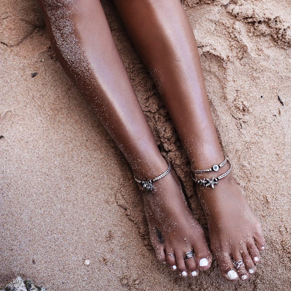 Single Anklets For Women Fashion Beads Barefoot Anklet