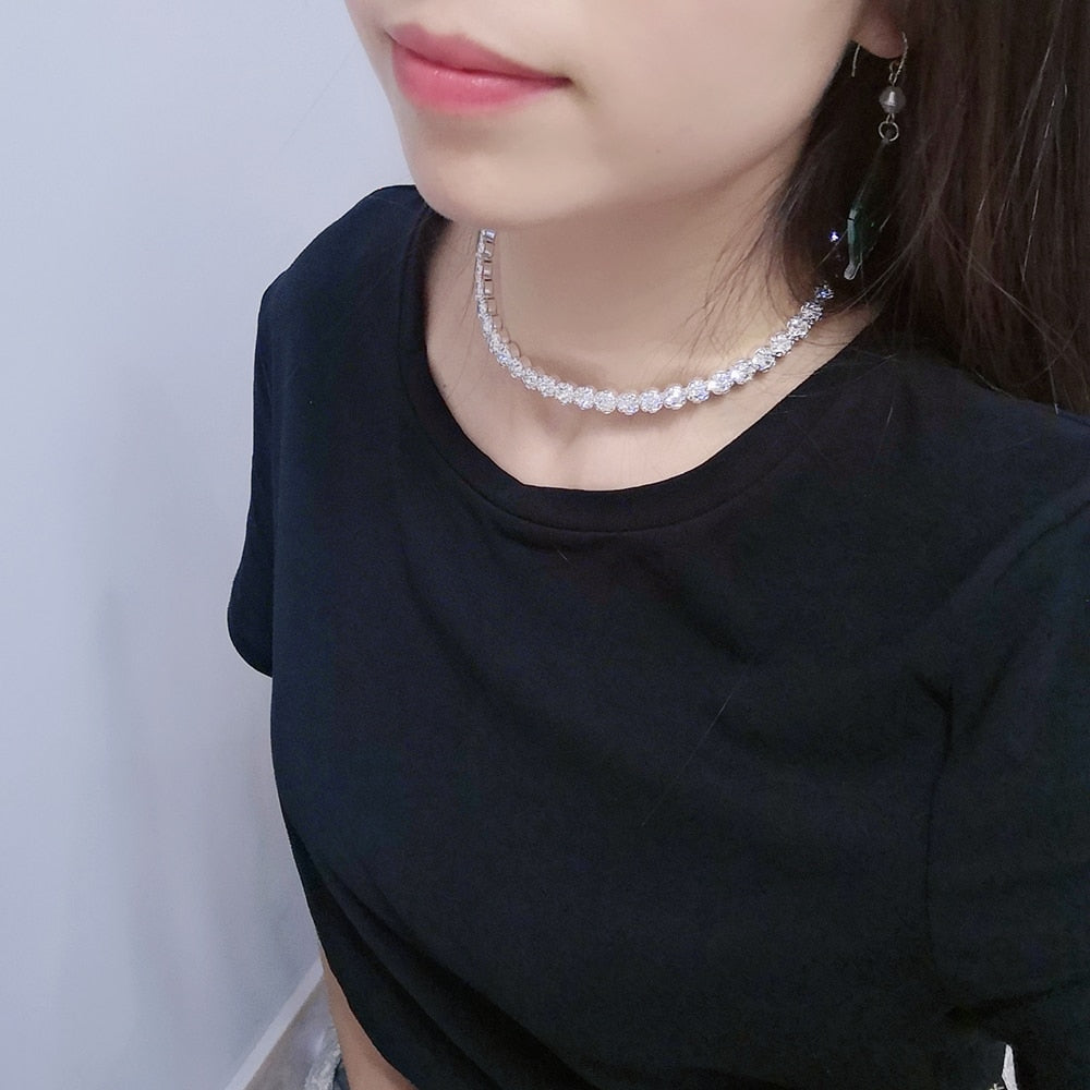Bridal Fashion Crystal Rhinestone Choker Necklace