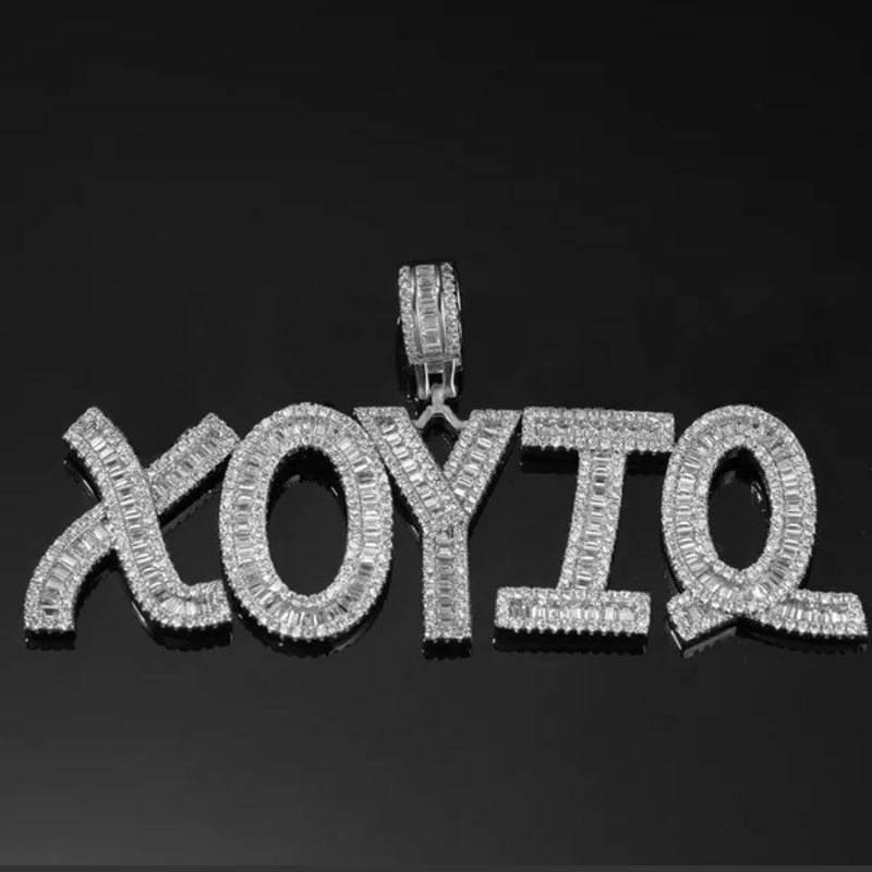 Baguette Letters Pendantock Jewelry