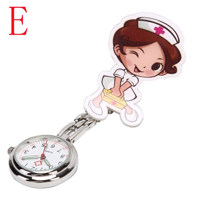 3D Cartoon Doctor Pocket Hang Clip Watches