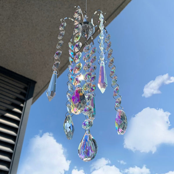 Chandelier Wind Chimes AB Coating Crystal Prisms