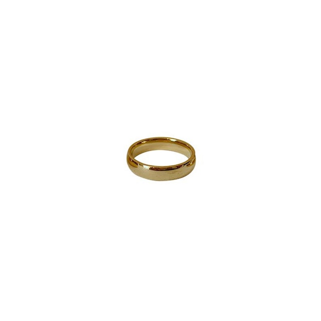 9 Sizes Polished Wide Thin Gold Rings