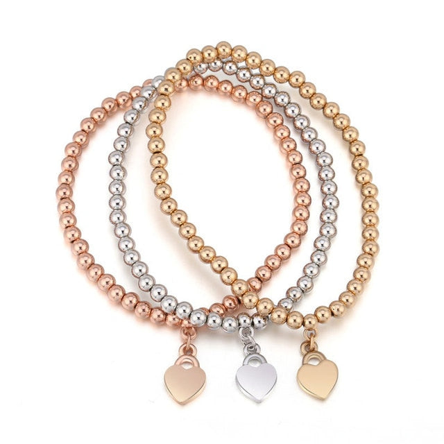 Women's Gold Color  Chain Charm Bracelet