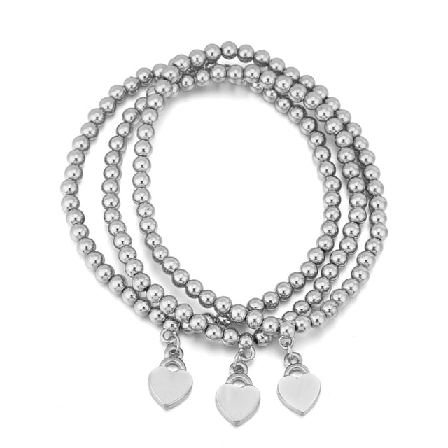 Women's Gold Color  Chain Charm Bracelet