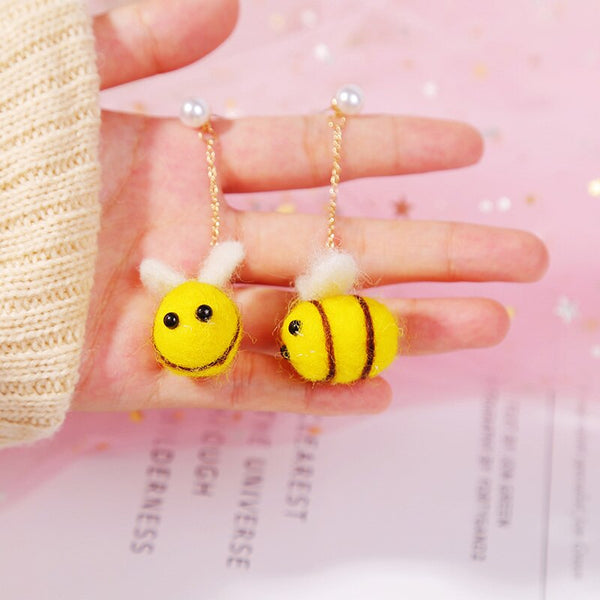 Cute Animal Bee Drop Earrings For Women