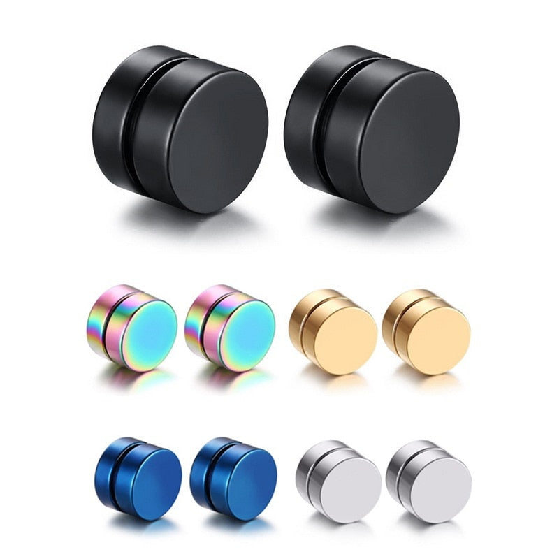 Circle Non Piercing 1PC Strong Magnet Magnetic Mens Ear Clip
