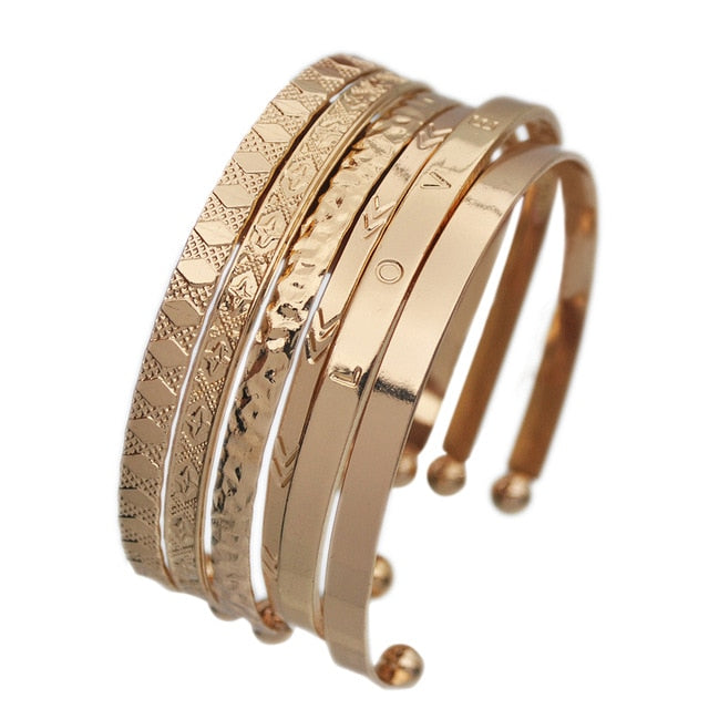Adjustable Bracelet Bangle for Women Metal Cuff  Bracelet