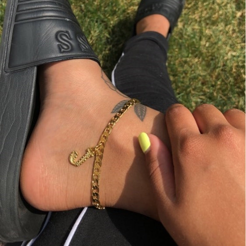 Gold Ankle Bracelet Initial Anklets For Women