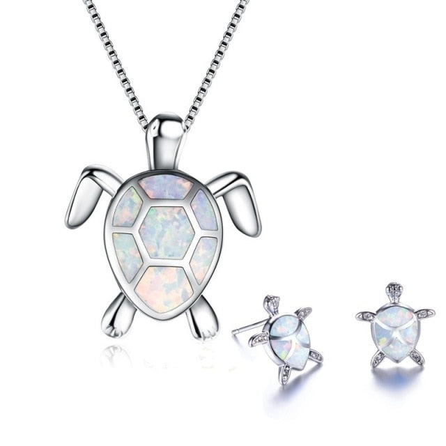 Fashion Cute Turtle Pendant Necklace  Set