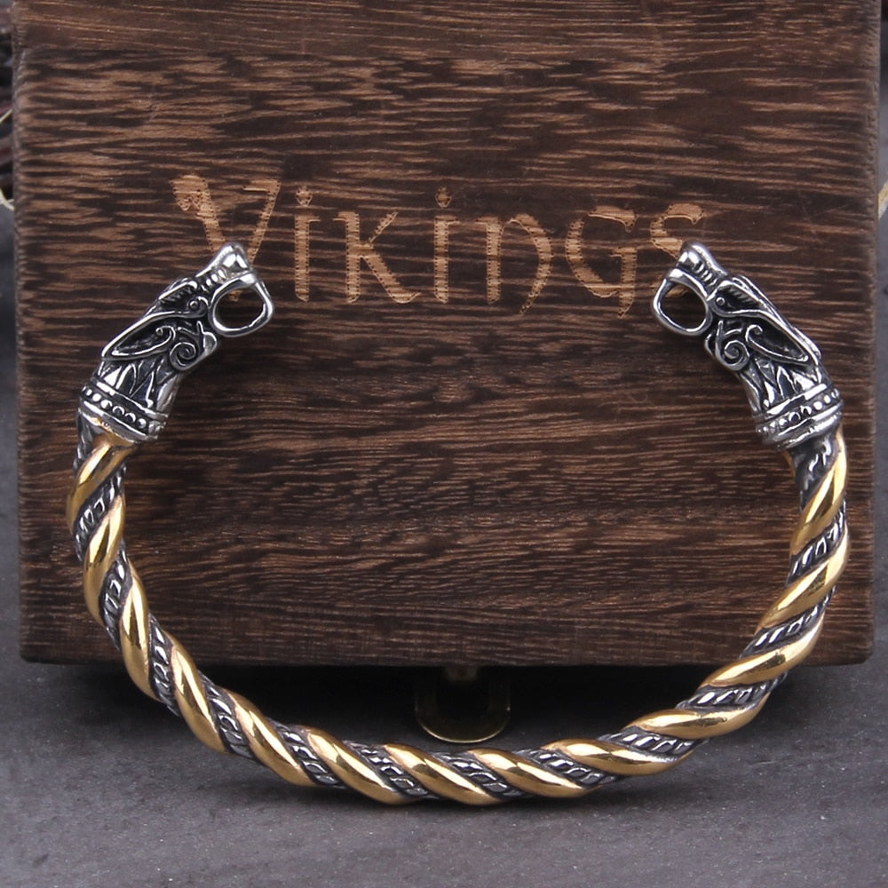 Stainless Steel Nordic Viking Norse Dragon Bracelet