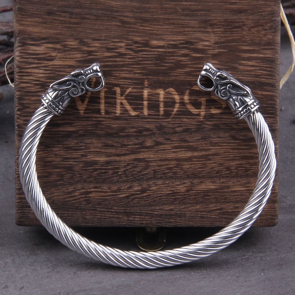 Stainless Steel Nordic Viking Norse Dragon Bracelet