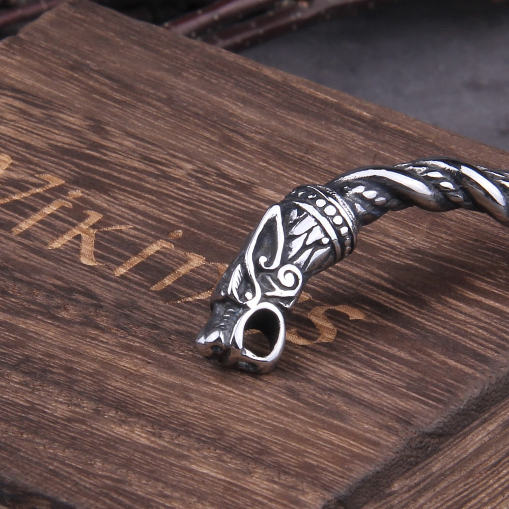 Stainless Steel Nordic Viking Norse Dragon Bracelet