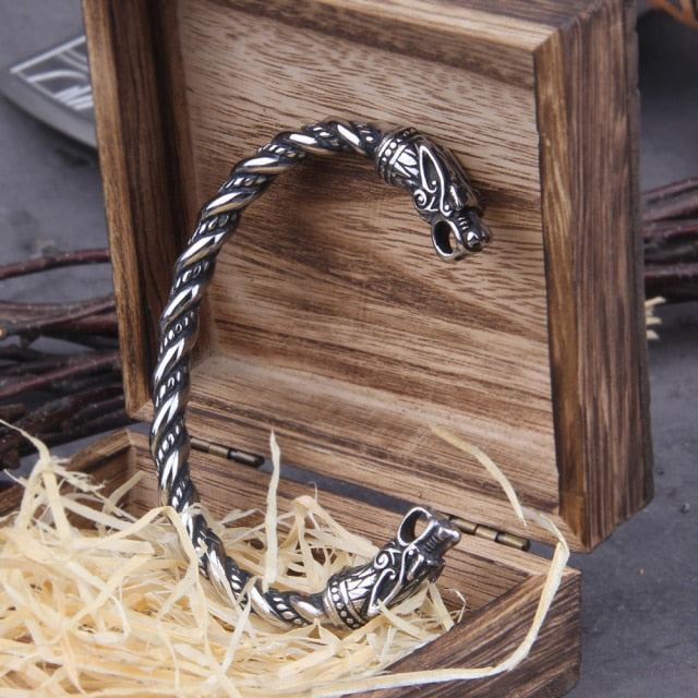Stainless Steel Nordic Viking Norse Dragon Bracelet