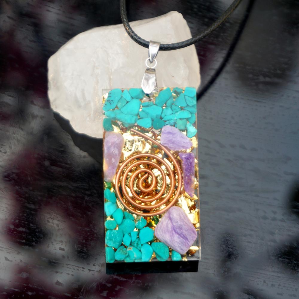 Turquoise  EMF Protection  Pendant Necklace